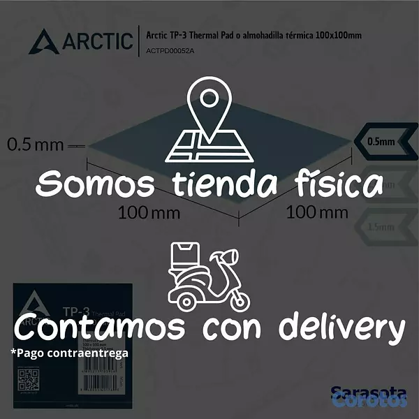 accesorios para electronica - Arctic Thermal Pad TP-3 100mm x 100mm x 0.5mm 2
