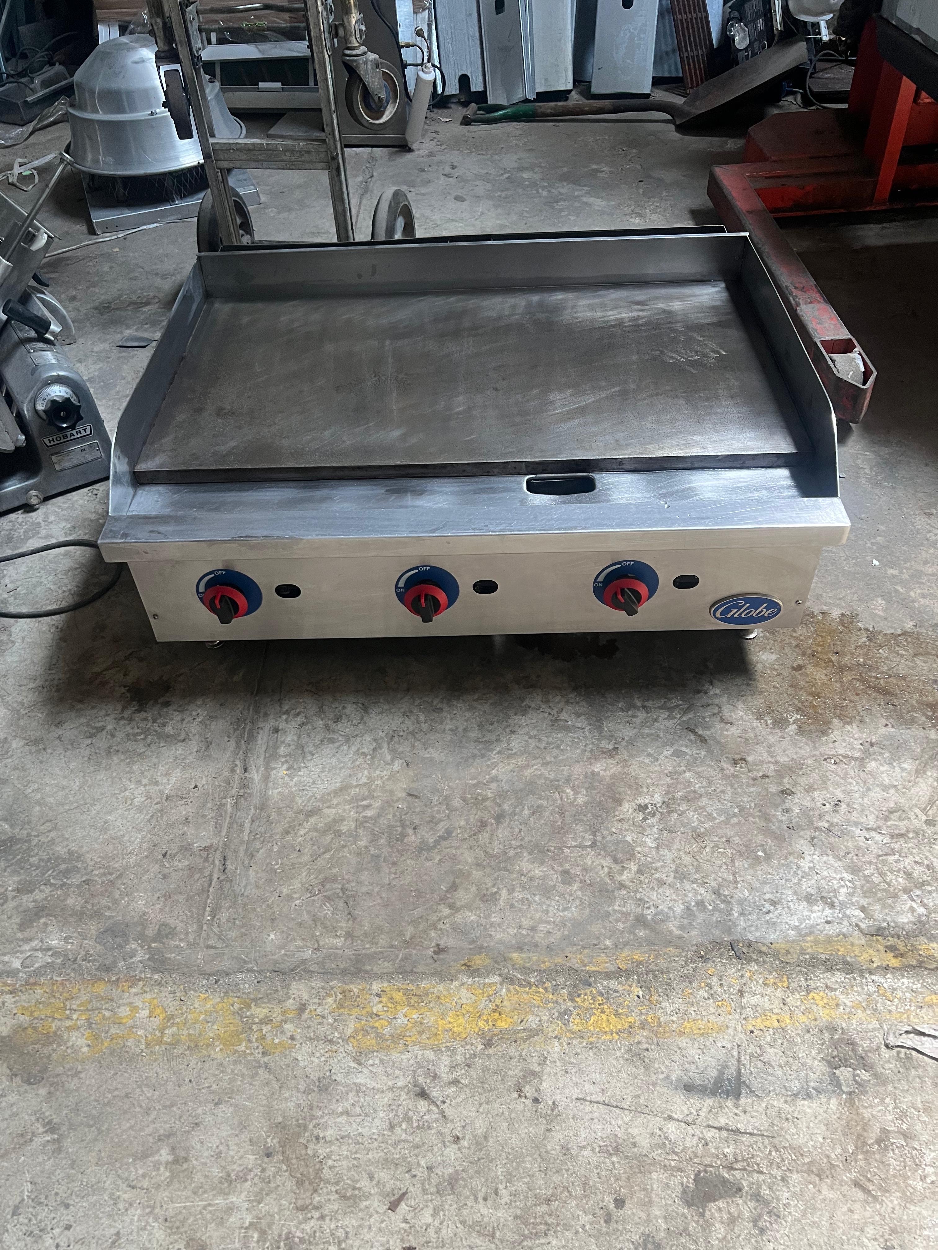 equipos profesionales - Plancha Industrial a gas  Americana Globe 36 pulgadas 4
