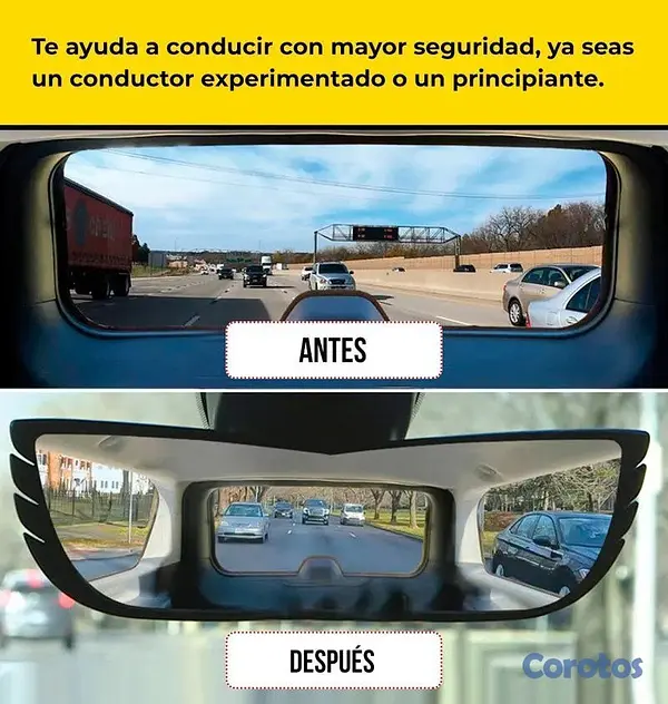 accesorios para vehiculos - Espejo Retrovisor Panorámico de 160° De Amplitud A 6