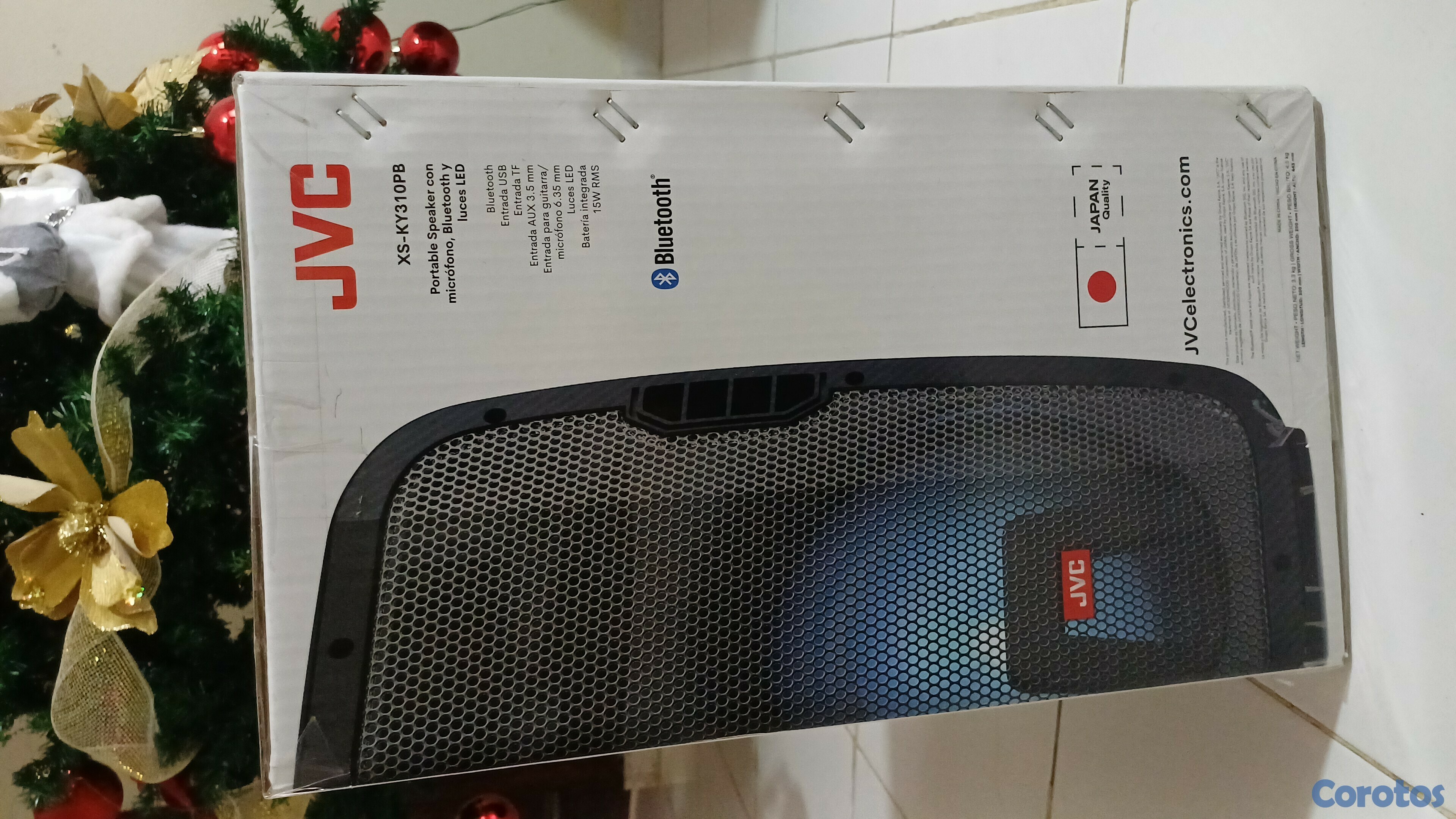 otros electronicos - Bocina JVC con micrófono y luces LED 2