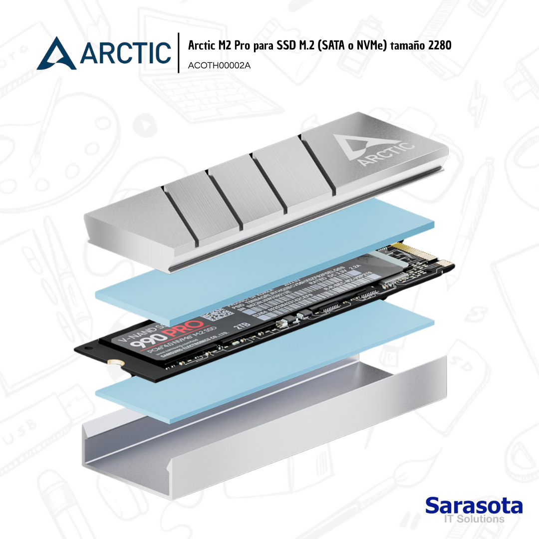 accesorios para electronica - Arctic M2 Pro Silver Disipador Térmico 1