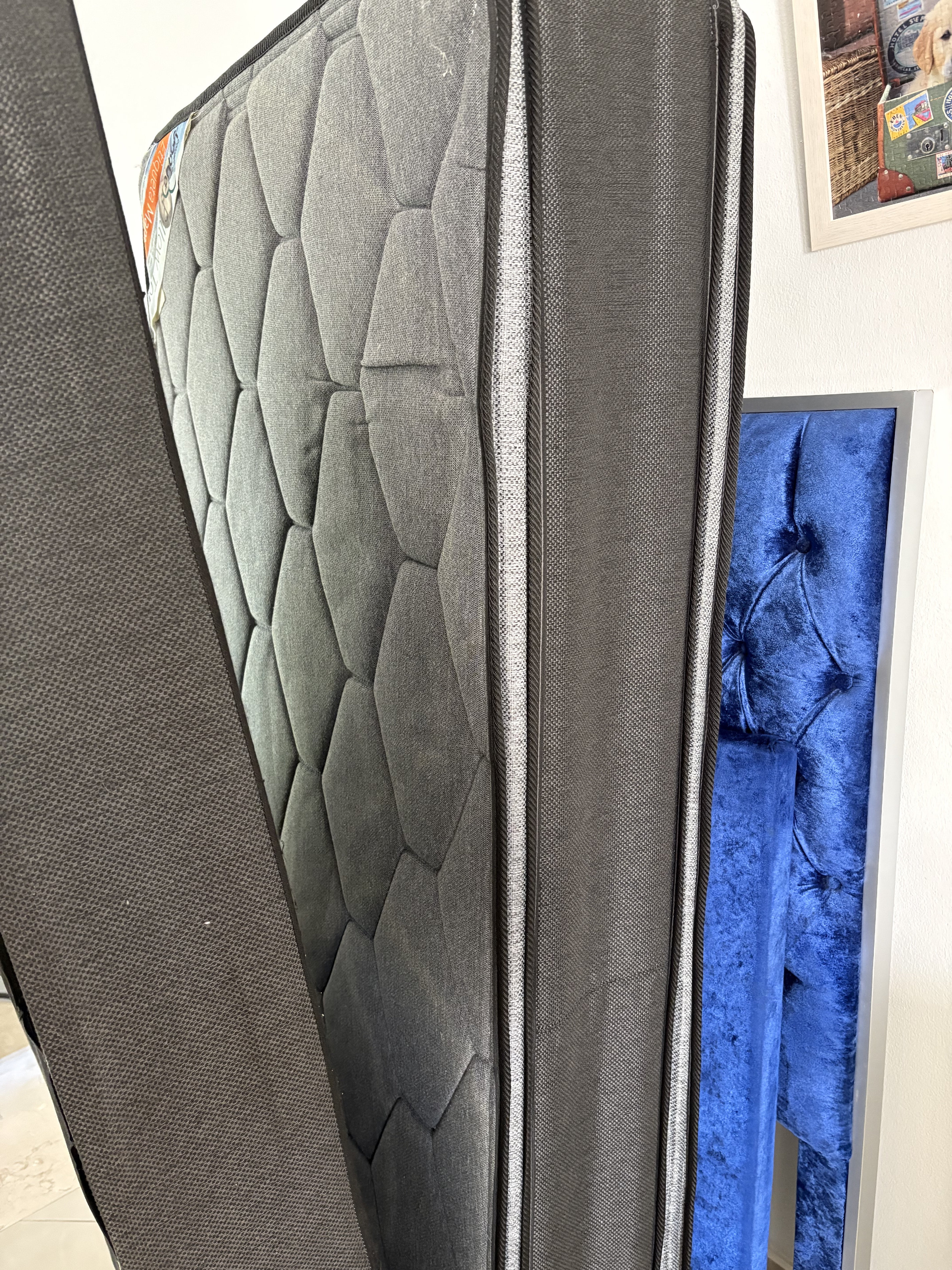 muebles y colchones - cama twin en venta, perfecta condiciones. color azul  1