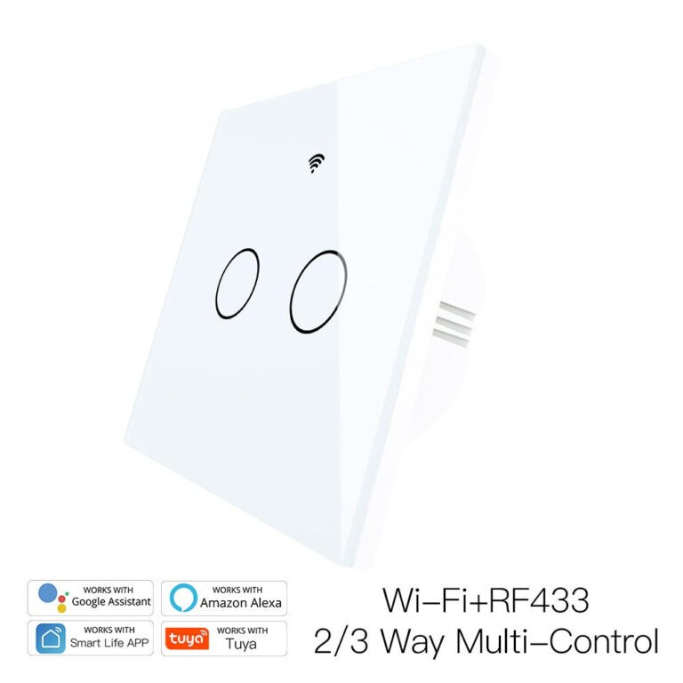 accesorios para electronica - Interruptor tactil WIFI 2 conectores, contecta con Alexa,  no usa neutro
 2