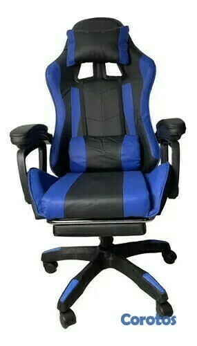 muebles y colchones - Silla gaming respaldo alto reclinable para juegos con reposapies. 1