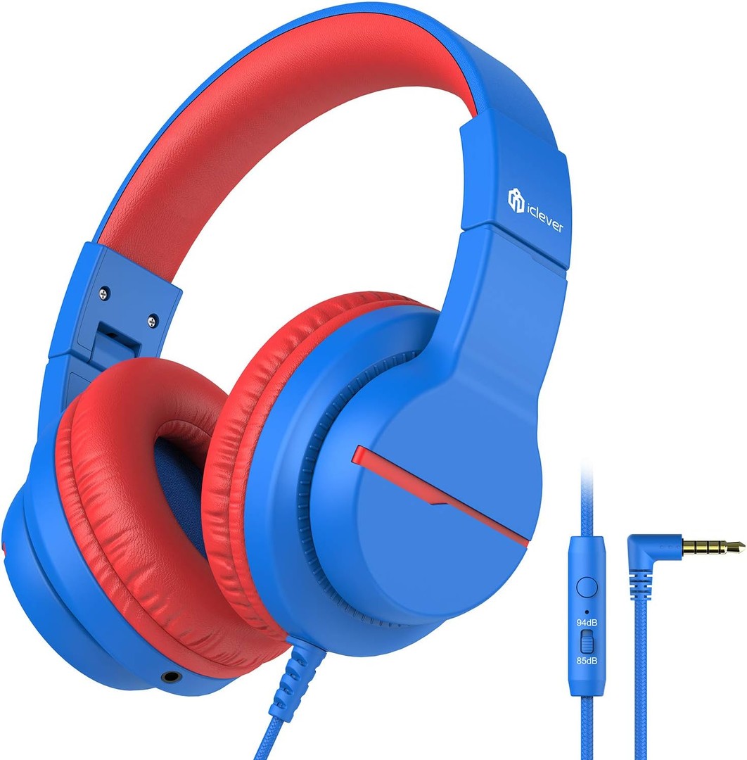 camaras y audio - iClever Auriculares para niños, volumen seguro 85/94 dB, sonido estéreo con mic 1