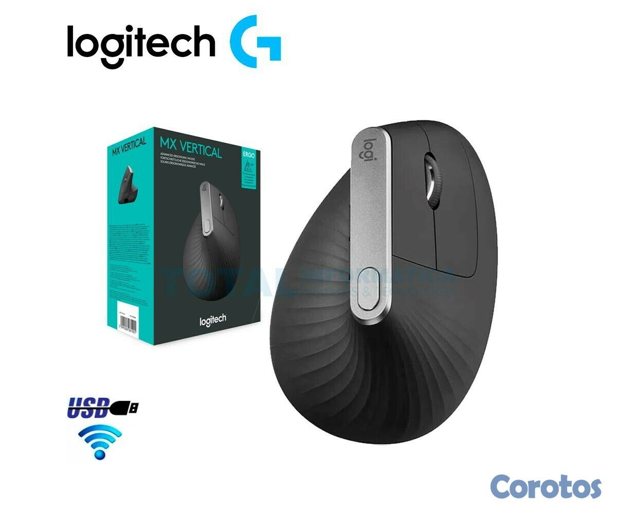 computadoras y laptops - MOUSE LOGITECH MX VERTICAL AVANZADO ERGONOMICO, PRECISION WHEEL, 10 METROS  1