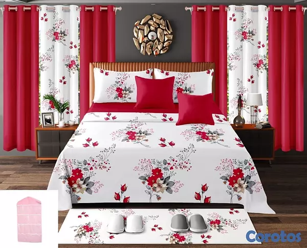 muebles y colchones - juego de sabana 16 piezas para cama de queen (60) 10