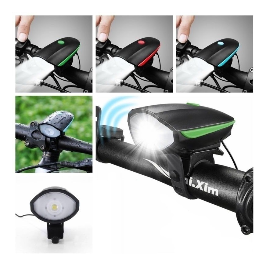 bicicletas y accesorios - Bocina + Luz LED Foco Bicicleta. RECARGABLE BIKE ciclismo MTB ARO 29 27 2