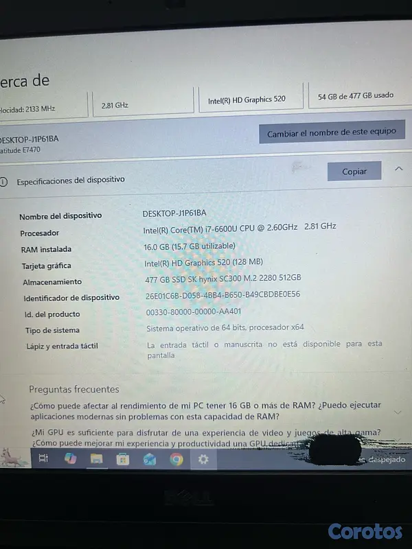computadoras y laptops - ⸻

💻 Laptop Dell Ultrabook en buen estado 4