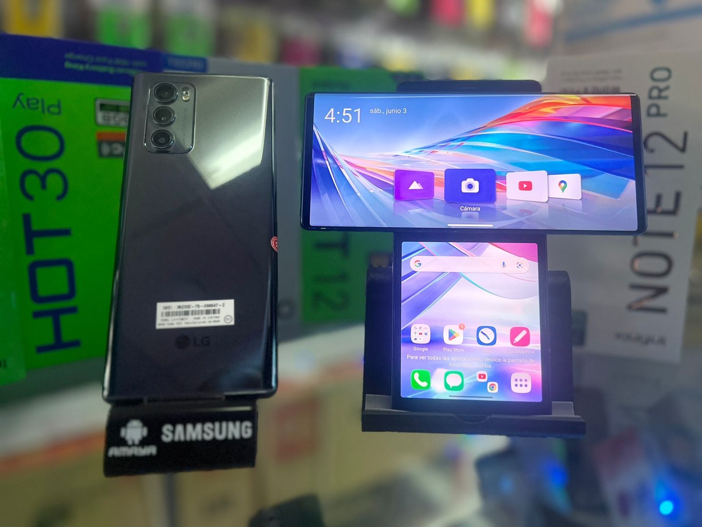 celulares y tabletas - LG WING 256 GB + 8GB DE RAN NUEVOS