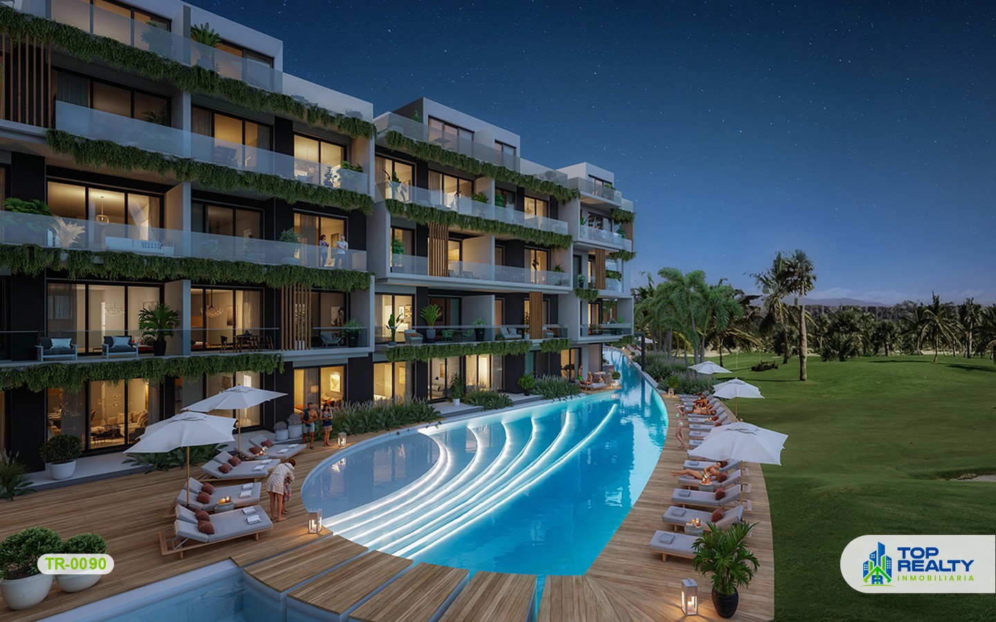 apartamentos - TR0090 Elegante Apartamento de 1 Habitación con Vistas Excepcionales en Cap Cana