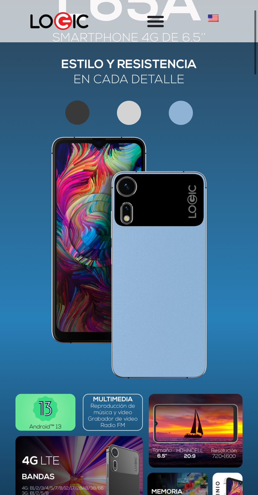 celulares y tabletas - Celular Lógic L65A 8/64 4