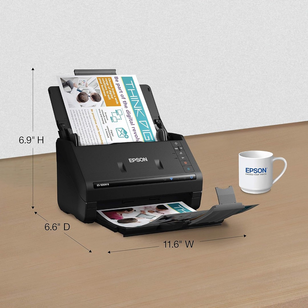 impresoras y scanners - Epson Workforce ES-500W II Escáner de documentosinalámbrico color dúplex con ADF 4