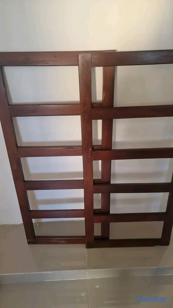muebles y colchones -  cama twin en caoba con colchón  3