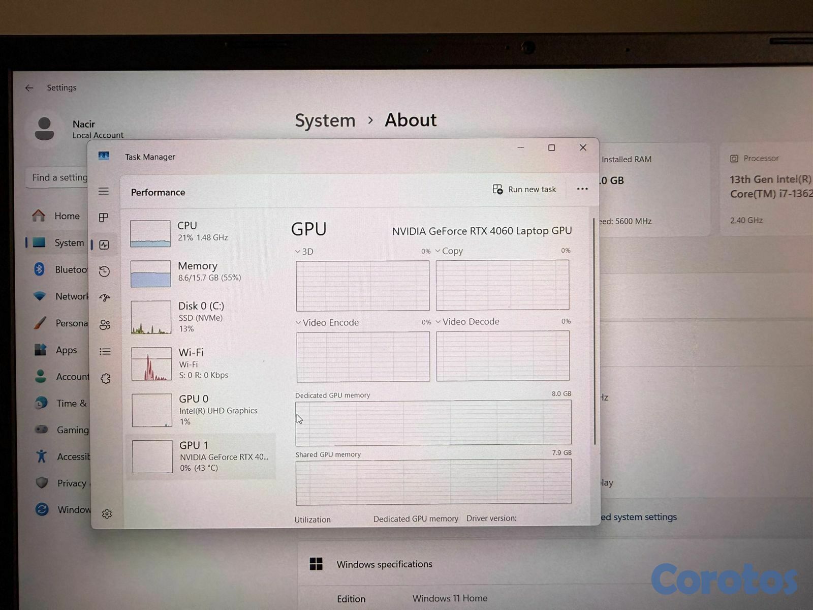 computadoras y laptops - Acer  / RTX 4060 / i7 13ª Gen / 165hz /16 RAM DDR5 3