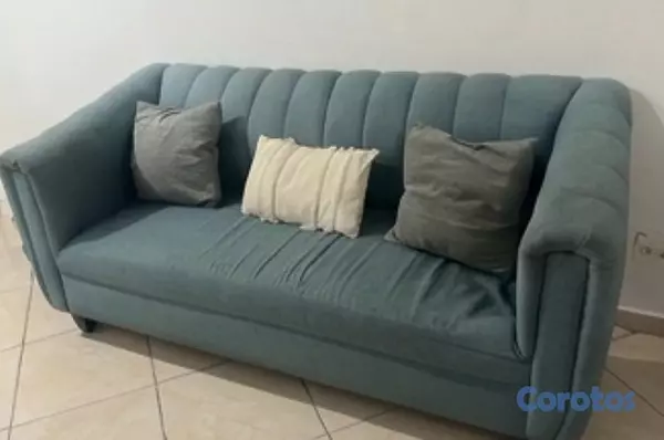 muebles y colchones - Juego de sala moderno de 2 piezas (Sofá + Loveseat) - Color Azul 
 9