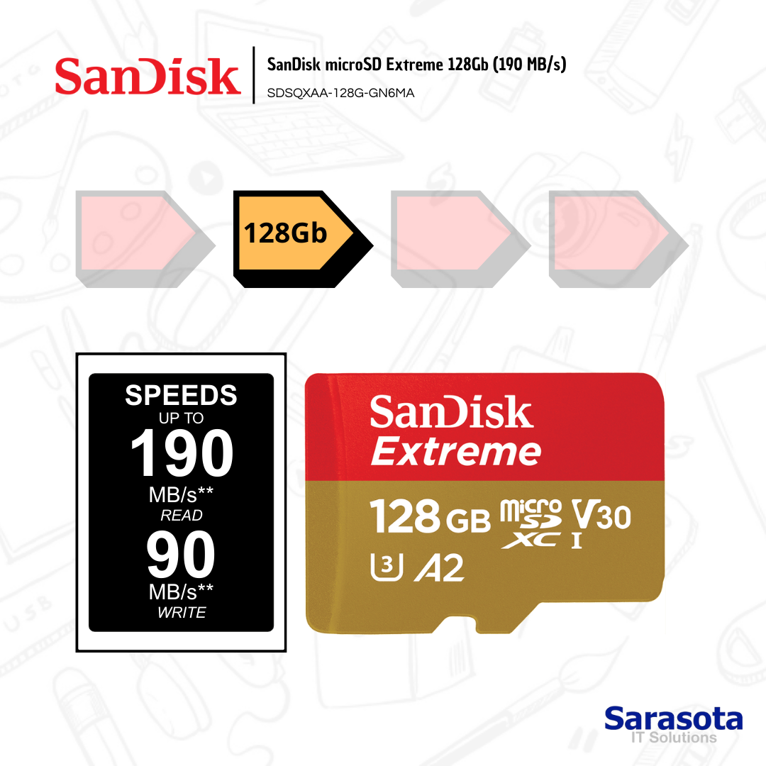 accesorios para electronica - SanDisk microSD Extreme 128Gb 190 MB/s 0