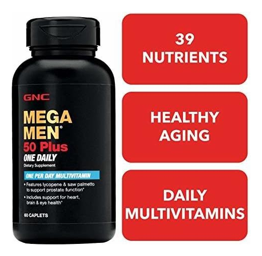 Salud y Equipamiento Médico - Gnc Mega Men 50 Plus Una Multivitamina Diaria Para Hombres 2