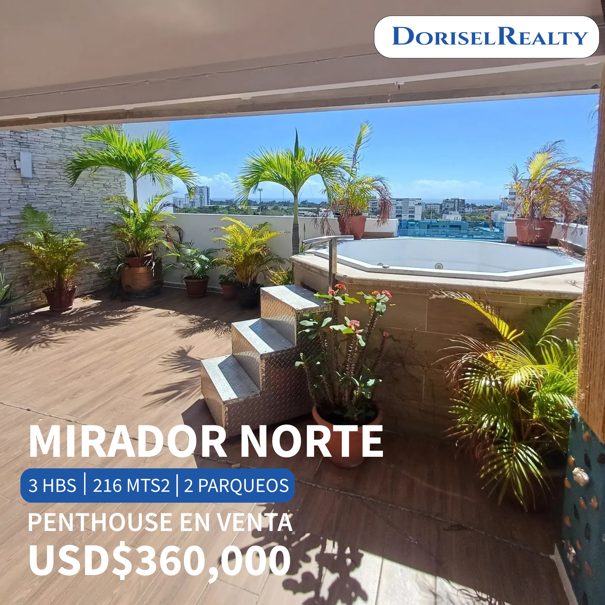 apartamentos - VENTA DE FABULOSO PENTHOUSE UBICADO EN MIRADOR NOR