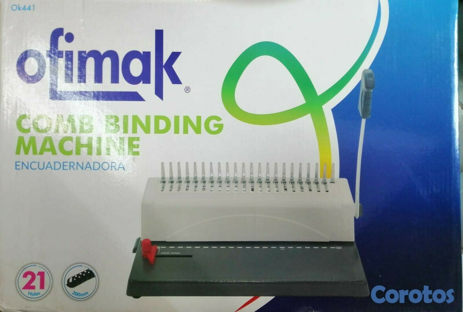 impresoras y scanners - ENCUADERNADORA DE ESPIRAL 12 HOJAS A LA VEZ OFIMAX
TAMAÑO A4 1