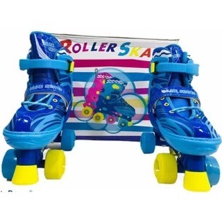 juguetes - Patines Roller Skate AZUL CH 4 Ruedas Ajustables Niños  1