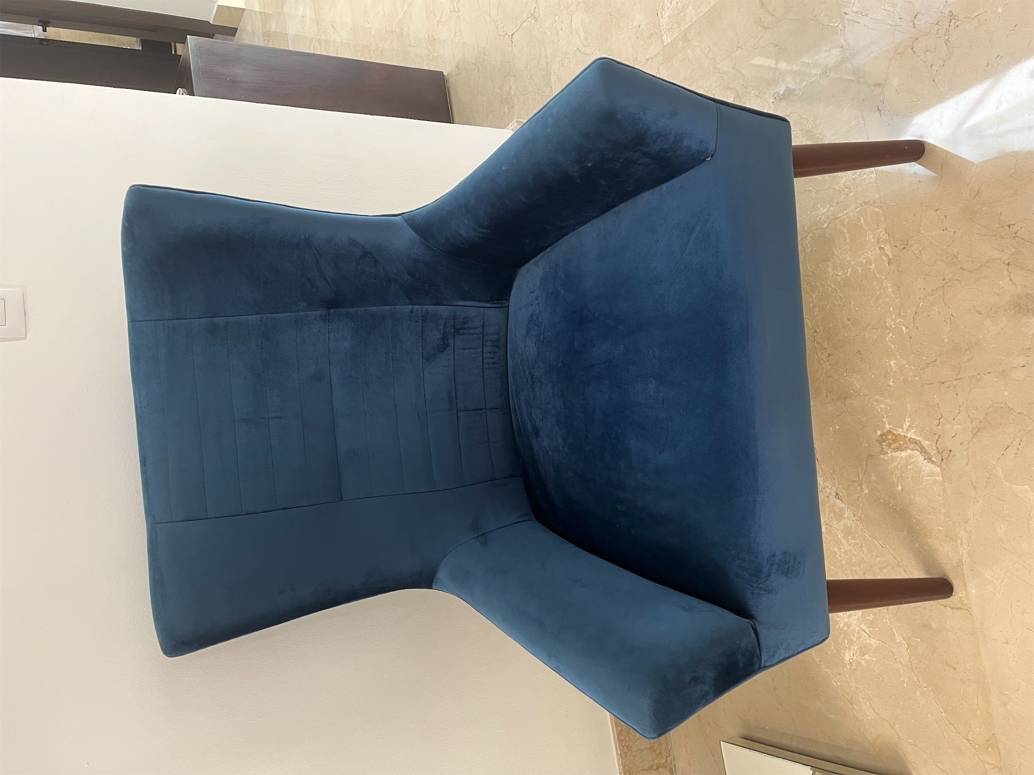 muebles y colchones - 2 sillas azules para sala o recibidor
