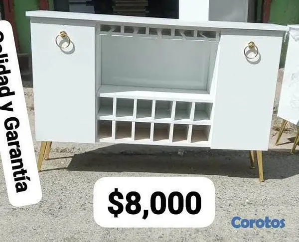 muebles y colchones - Credenza moderna con vinera varios tamaños  7