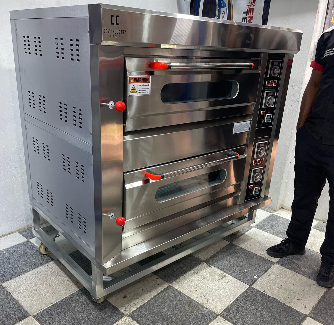 equipos profesionales - Horno cocina industrial de doble cabina para carnes pan pizza reposteria 1