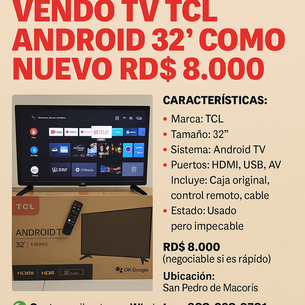 tv - TV TCL Android 32'