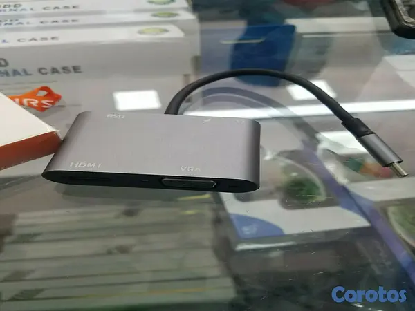 accesorios para electronica - Adaptador 5 en 1 HDMI VGA 4K, Compatible con MacBook/Nintendo Switch/Samsung 2