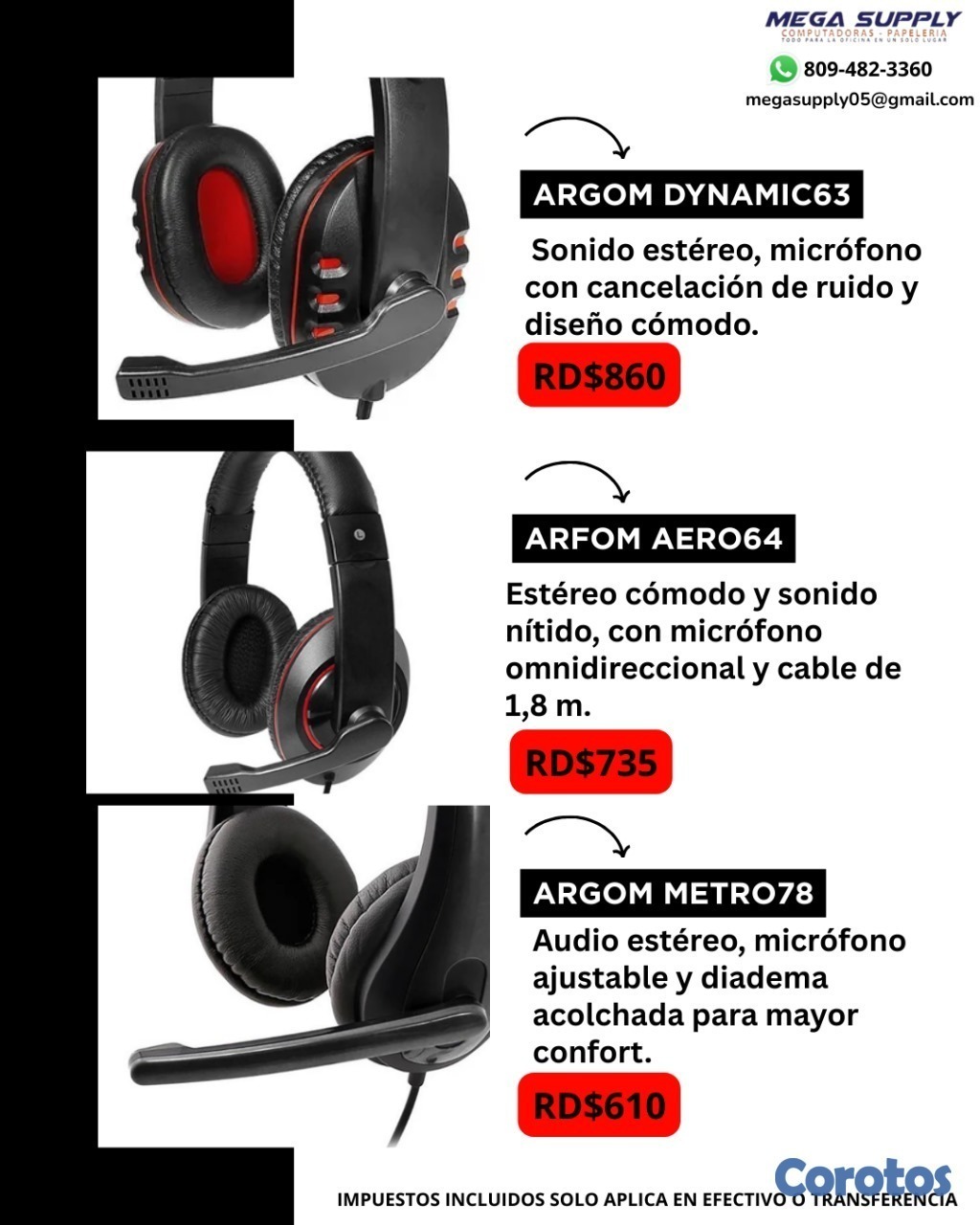 computadoras y laptops - GRAN ESPECIAL DE AUDIFONOS CON MICROFONO 