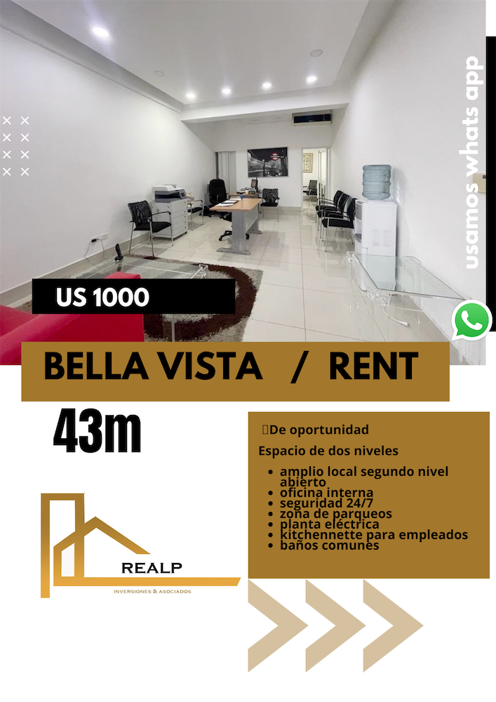oficinas y locales comerciales - Local en segundo nivel Bella vista 0