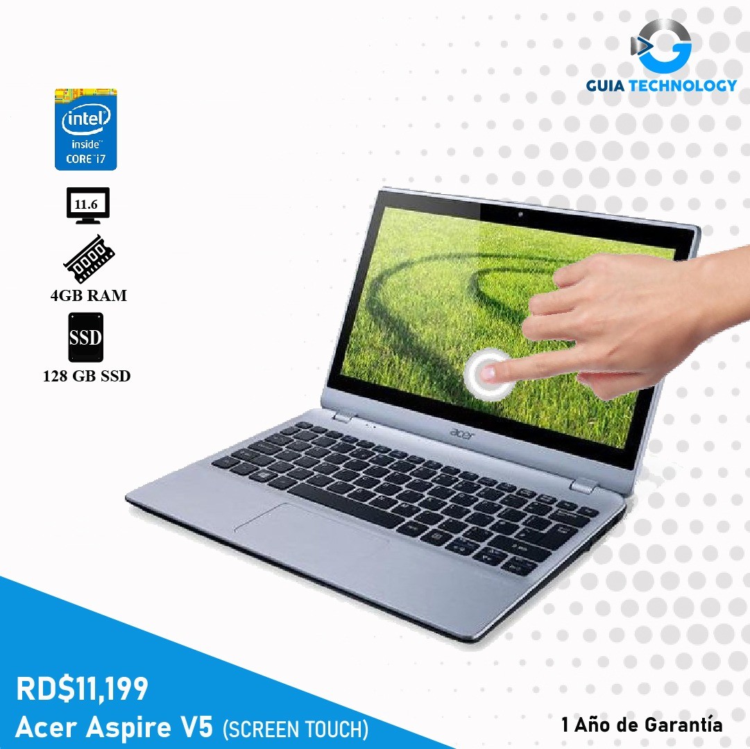 computadoras y laptops - Oferta!! Acer Aspire V5 AMD A4-1250 Radeon @1.0 128GB SSD 4GB RAM (Touch Screen)