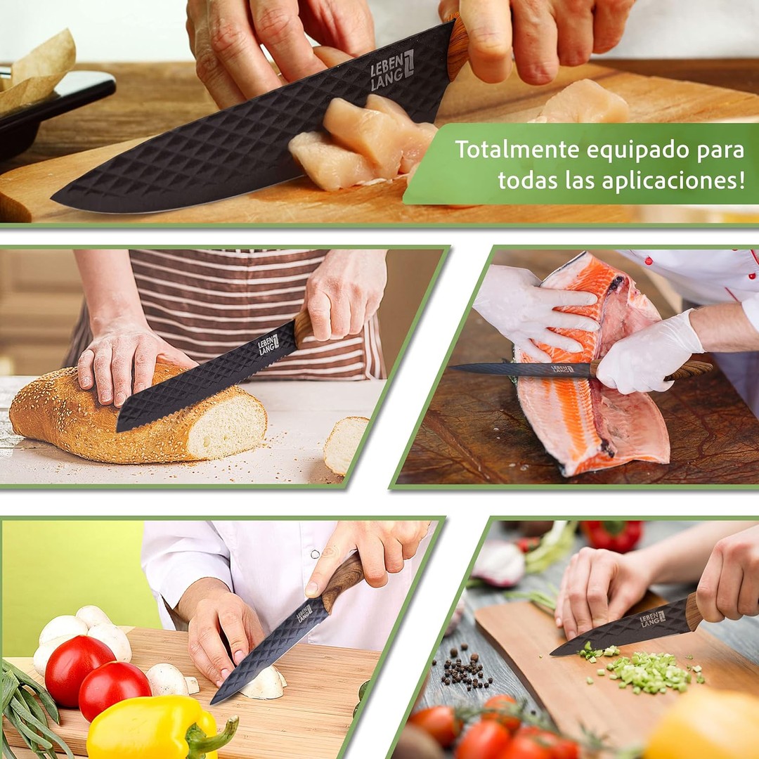 cocina - Set de cuchillos cocina 7 piezas con pelador y tijeras. 2