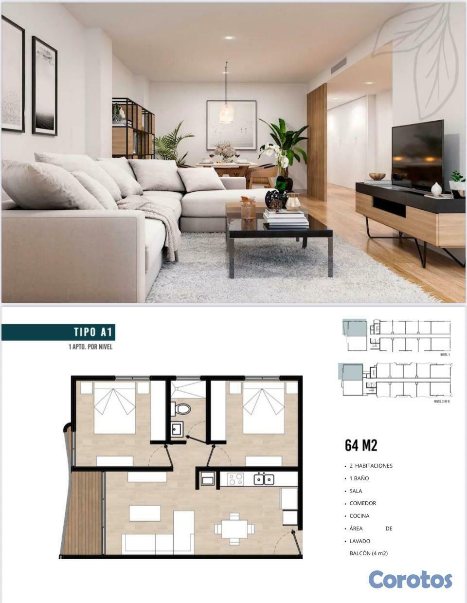 apartamentos - APTO 2 HABS. EN PROYECTO HAMACA GARDEN RESIDENCES, 7