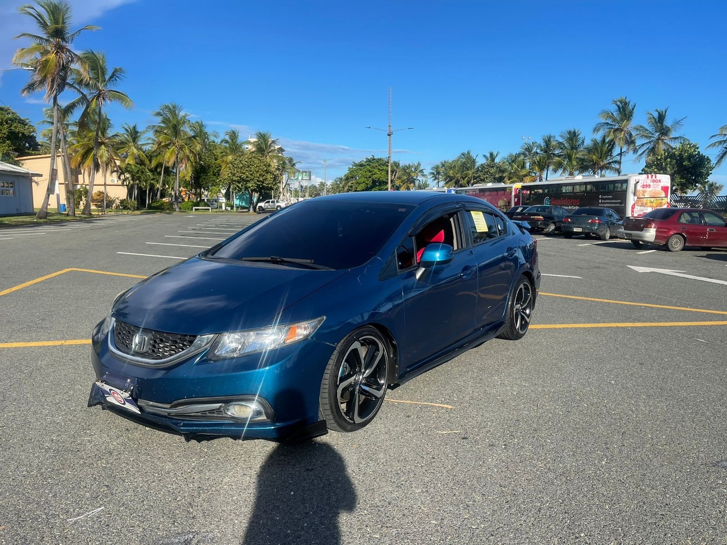 tv - OFERTA! HONDA CIVIC LX 2013 (AROS ACCORD 2020) NUEVO, INTERIOR ROJO POCOS KM