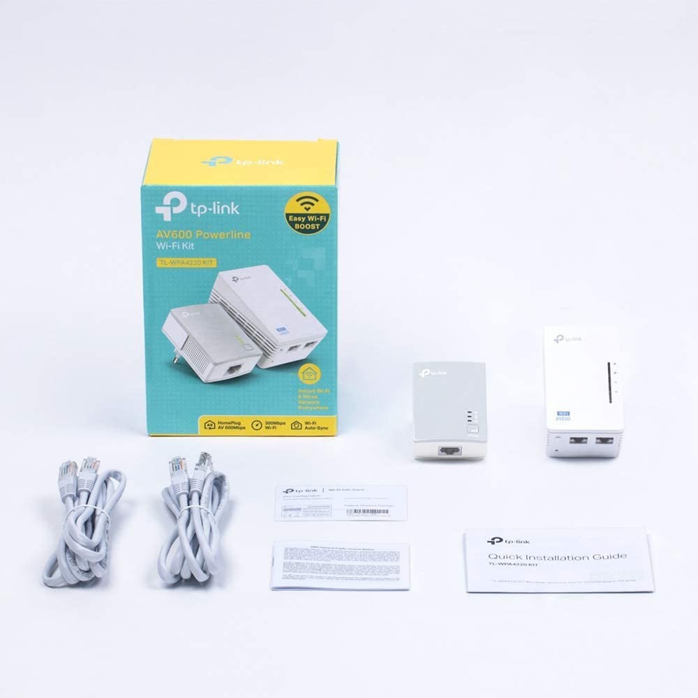 computadoras y laptops - POWERLINE TP-LINK TL-WPA4220KIT, ACCESS POINT TL-WPA4220, 2.4GHZ/300MBPS, 1
