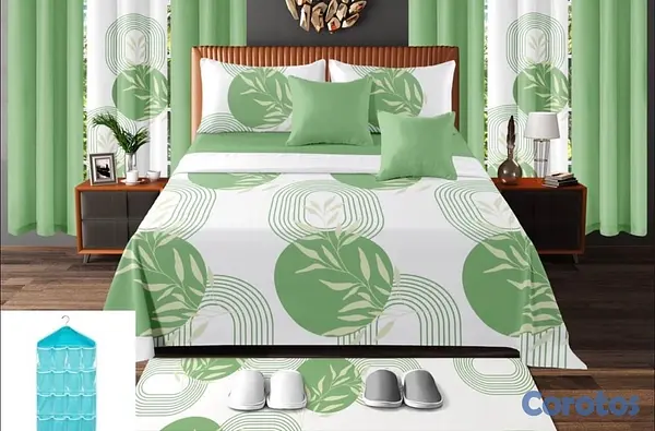 muebles y colchones - juego de sabana 16 piezas para cama de 60  4