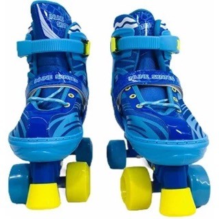 juguetes - Patines Roller Skate AZUL CH 4 Ruedas Ajustables Niños  2