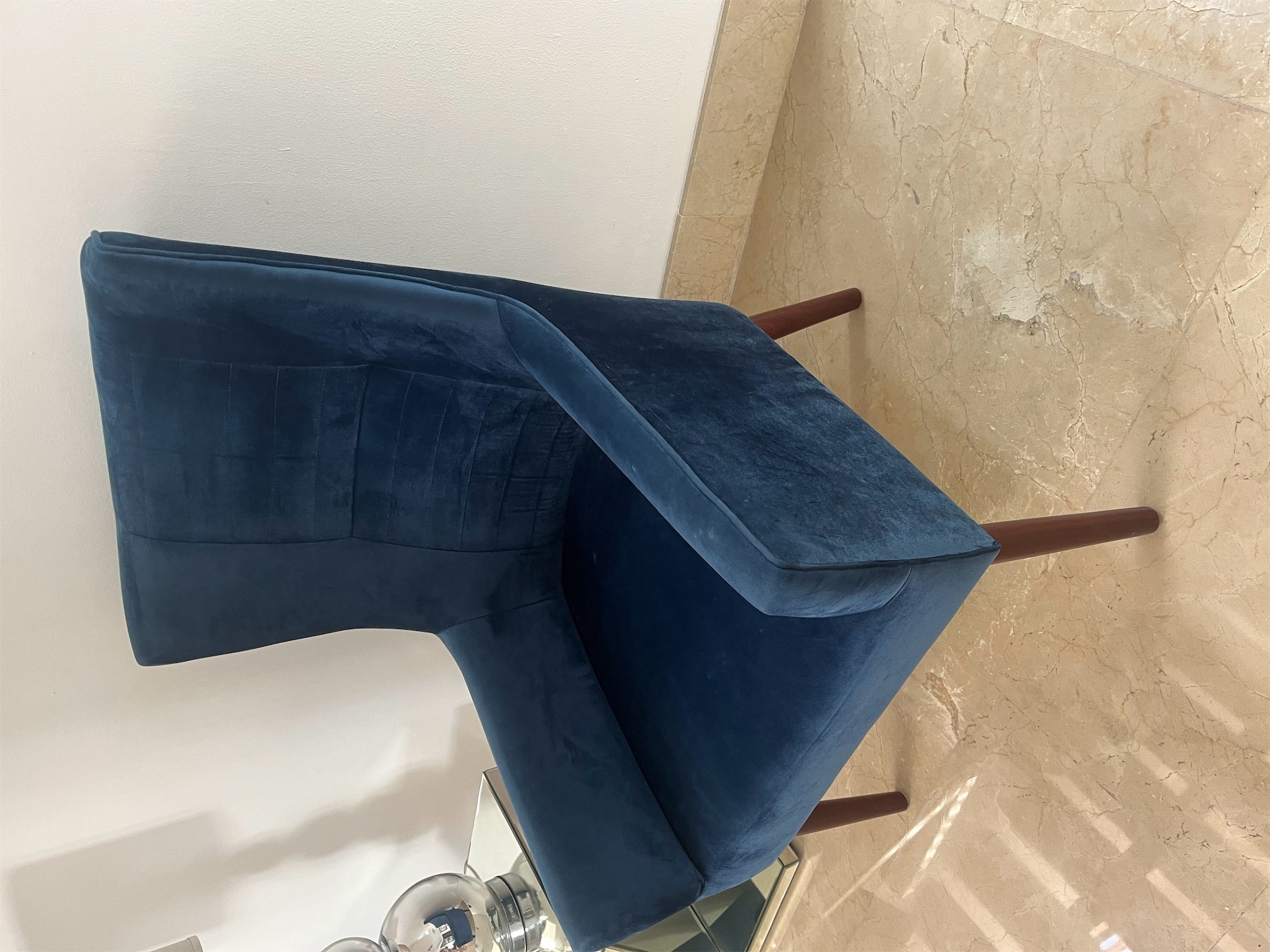 muebles y colchones - 2 sillas azules para sala o recibidor 1
