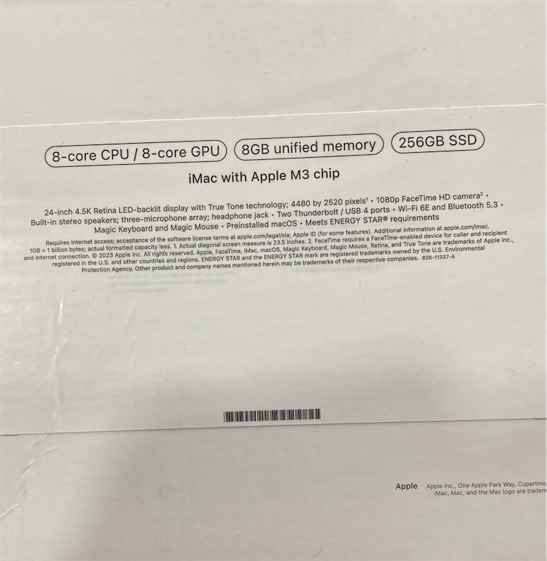 computadoras y laptops - iMac 24” Chip M3 256GB RAM 8GB Nuevas 1