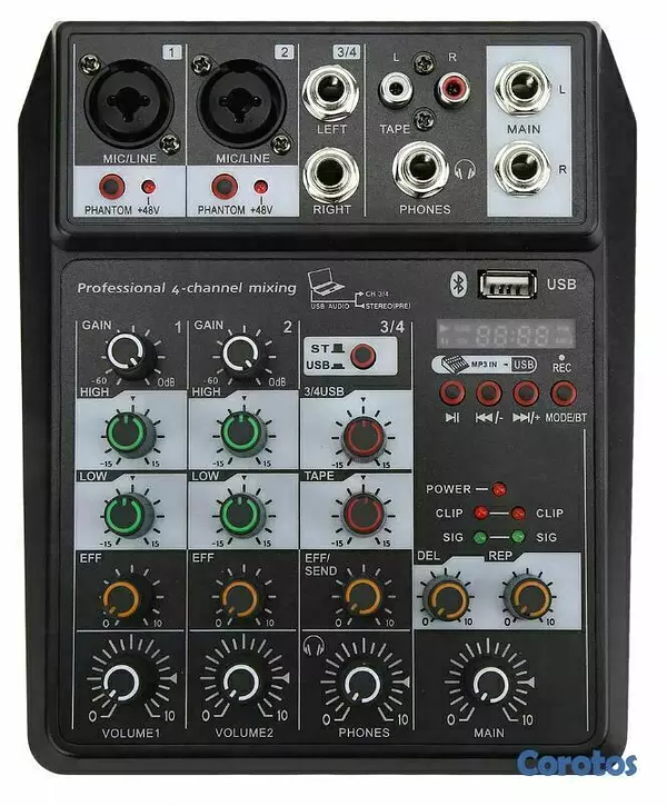 otros electronicos - Mezcladora de 2 canales con usb 2.0 2