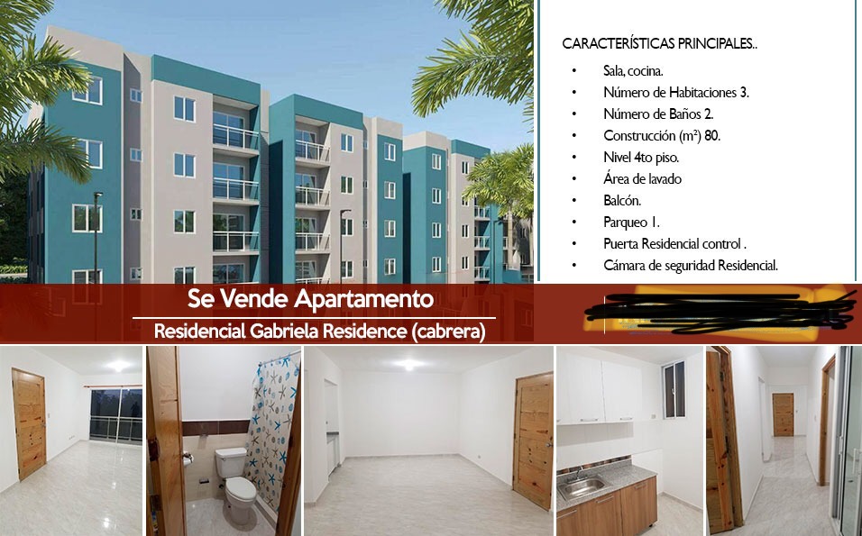 apartamentos - Apartamento nuevo en Cabrera
Avenida Cabrera Rio San Juan