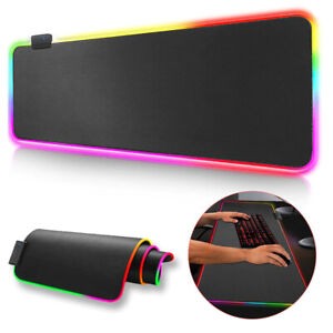 accesorios para electronica - Mousepad Gaming HY-001 RGB de escritorio para Teclado y mouse, Goma Impermeable  1