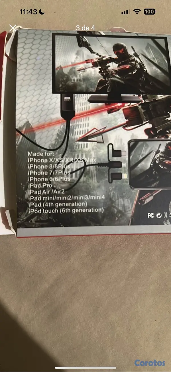 accesorios para electronica - Cable HDTV 3 en 1  para televisores y videojuegos 3