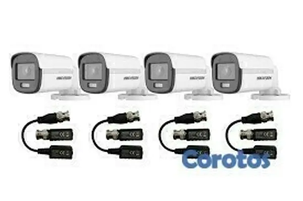 camaras y audio - Kit de 4 camara de seguridad jnice color vu vision nocturna a color 3