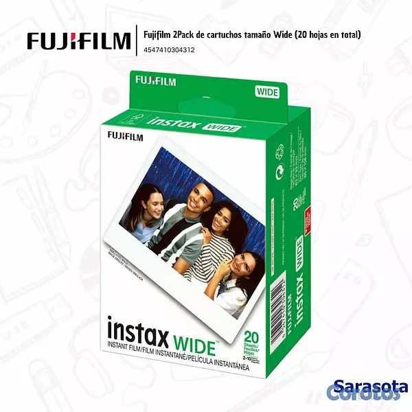 accesorios para electronica - Fujifilm Cartuchos Instax Wide Film 2Pack (20 foto 2