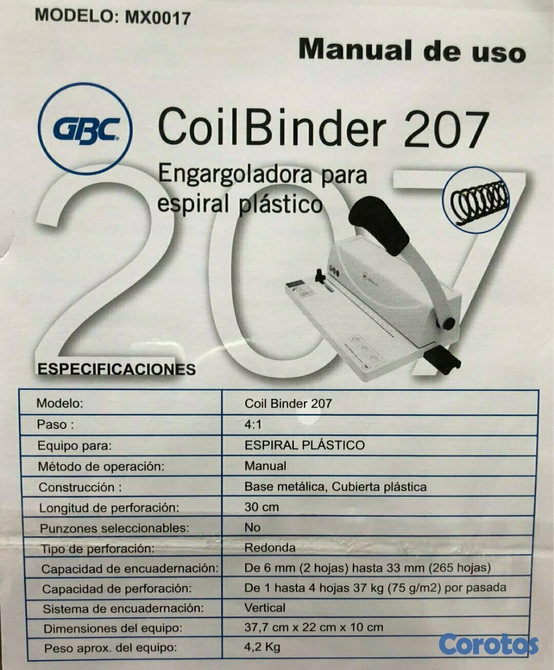 impresoras y scanners - ENCUADERNADORA COILBINDER  DE ESPIRAL REDONDO 3