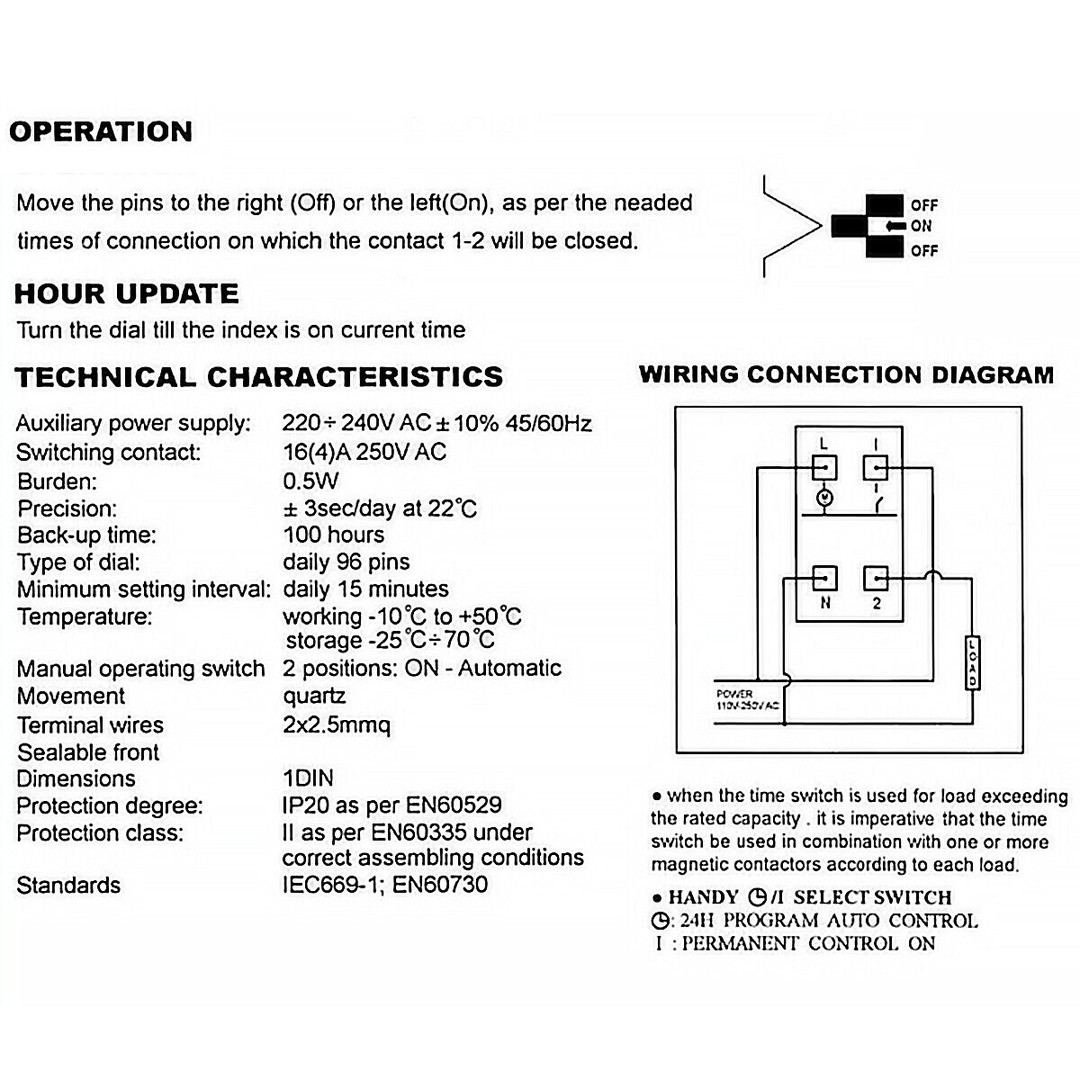 otros electronicos - Mechanical Timer relay Switch 96 times on/off Time Set Rang 15 Mins AC110-250V 8