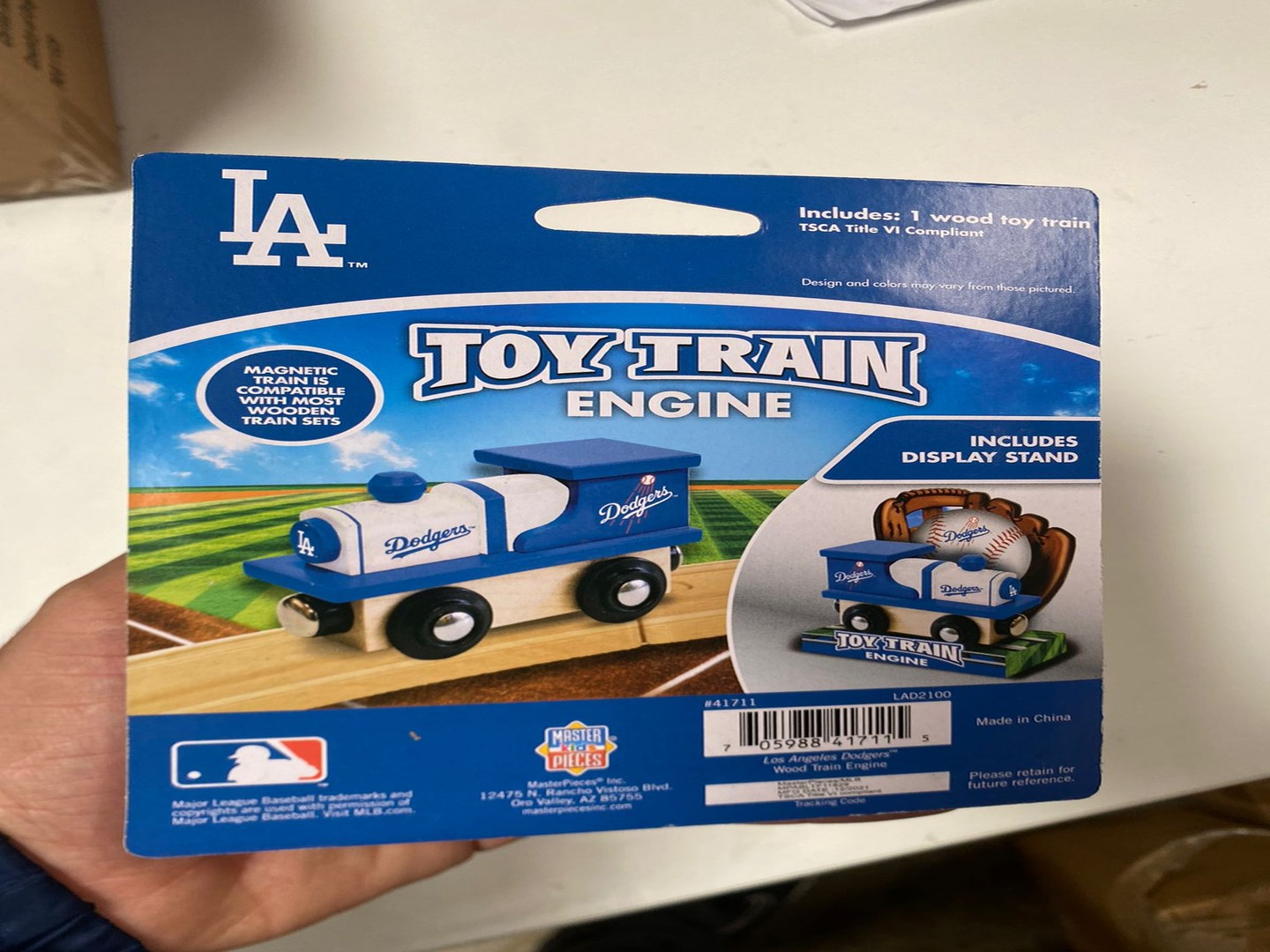 juguetes - Los Angeles Dodgers Locomotora de Madera 1